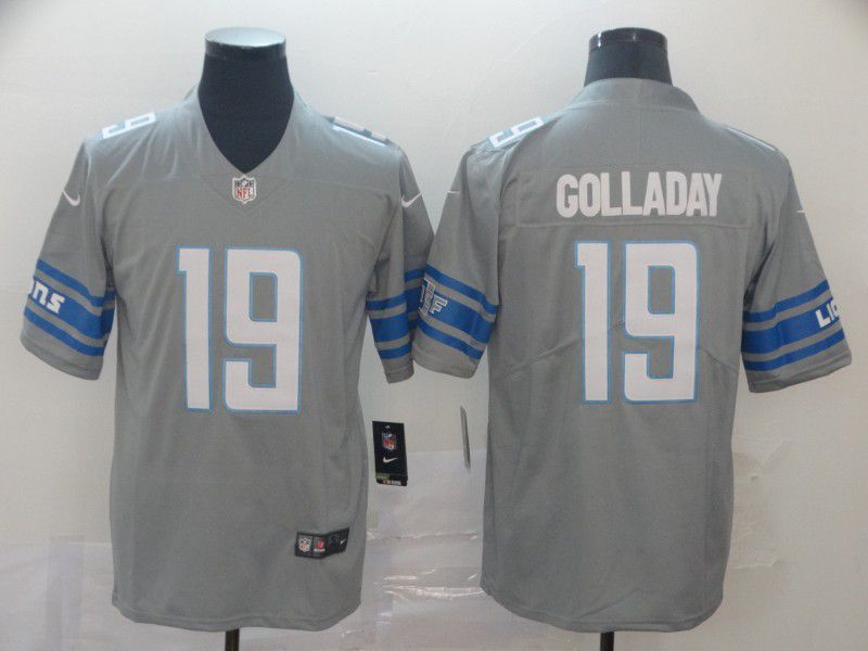 Men Detroit Lions #19 Golladay Grey Nike Vapor Untouchable Limited Player NFL Jerseys